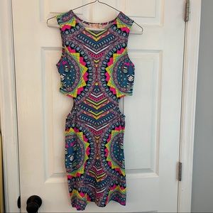 Mara Hoffman Neon Cutout Mini Dress